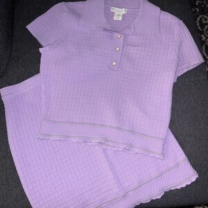 Lilac House of Harlow Polo & Skirt Set